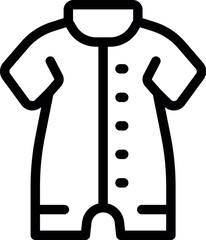 Poster - Simple line icon of a baby onesie, perfect for projects related to baby clothing and accessories