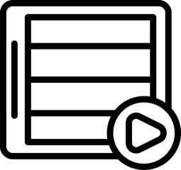 Poster - Simple icon of a music player interface showing a play button for streaming