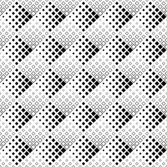 Poster - Seamless square pattern background - repeating monochrome geometrical vector graphic design from squares