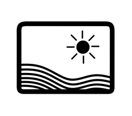 Wall Mural - gallery icon vector on white background