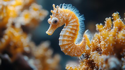 the beauty of seahorses with striking colors