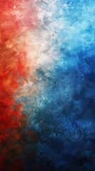 Poster - Abstract watercolor background with red and blue tones.