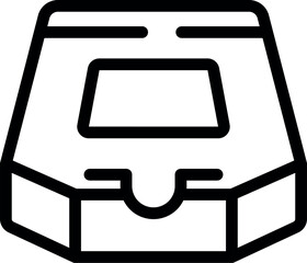 Poster - simple line icon of a pizza box, perfect for representing food delivery services