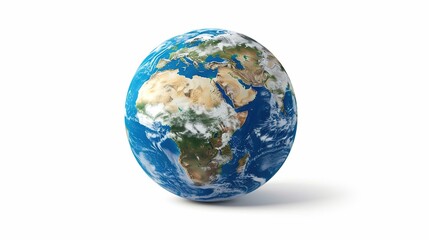 Sticker - Planet Earth globe, isolated on white. Geography of the world from space, focused on Europe and Africa