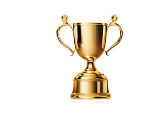 gold cup isolated on white