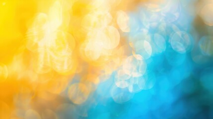 Poster - A smooth blend of cool blue and warm yellow hues creates an artistic background that captures light and color beautifully