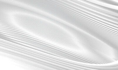 Poster - abstract futuristic white silver architecture background. metallic abstract wavy stripes background.