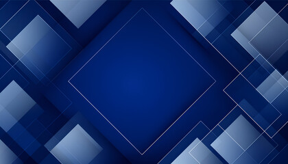 Poster - Dynamic Geometric Shapes in Shades of Blue Creating Modern Abstract Design
