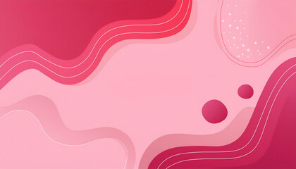 Poster - Abstract Wave Patterns in Shades of Pink on a Soft Background