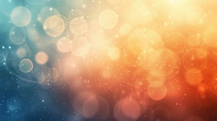 Poster - A colorful blend of soft orange and blue hues creates a dreamy effect, enhancing the tranquil ambiance of the surroundings in a blurred background