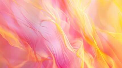 Poster - A gentle blend of soft pink and yellow hues forms a blurred abstract background, ideal for artistic expressions or web design