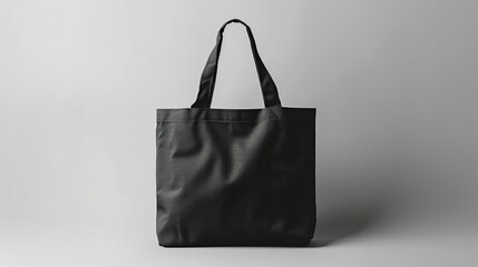 Black Canvas Tote Bag Mockup