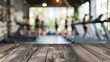© addymawy - Wooden Tabletop with Blurred Background of People Exercising on Treadmills in a Gym