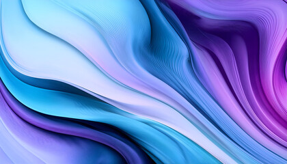 Aufkleber - Vibrant Abstract Waves of Blue and Purple Flowing Smoothly Across the Canvas