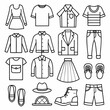 © design master - Winter clothing set art vector illustration