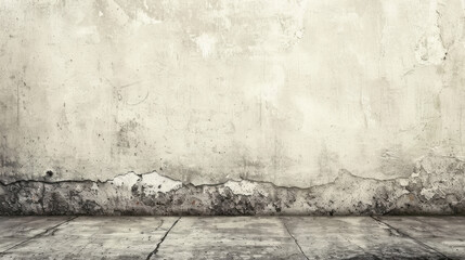 Wall Mural - horizontal image of a blank textured concrete wall background, mockup space