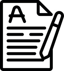 Poster - Pencil is editing a paper document with a letter grade a on it