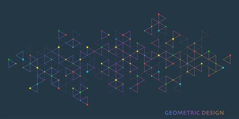 Abstract vector background with a geometric pattern of triangle shapes. Graphic design element 