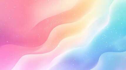 Poster - Vibrant Gradient Hot Pastel Background With Soft Waves and Gentle Hues in Natural Light