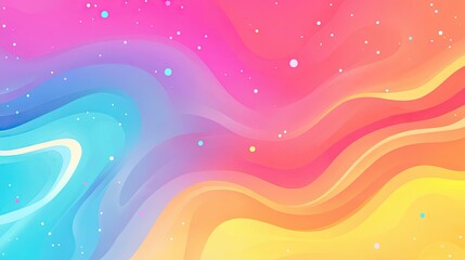 Poster - Vibrant Gradient Hot Pastel Background Featuring Flowing Colors and Playful Swirls in A Bright Artistic Landscape