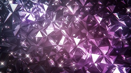 Poster - This background features a mesmerizing purple diamond pattern with sparkling accents and a radiant glow throughout