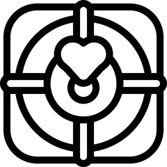 Poster - Heart shape is being targeted, representing marketing strategies focused on customer love