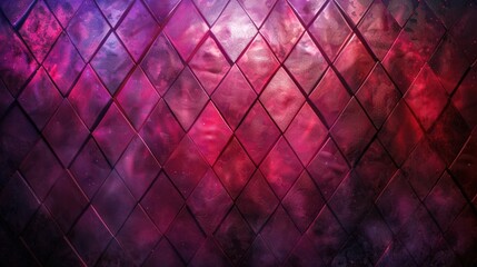 Poster - A vibrant background features a glowing diamond pattern in rich shades of red and purple, displaying intricate textures and captivating light effects