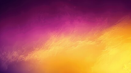 Poster - The canvas exhibits a smooth gradient of colors merging from deep purple to bright yellow, creating a visually striking backdrop