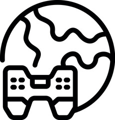 Sticker - Gamepad connecting people around the globe, symbolizing the power of online gaming communities