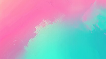 Poster - A captivating gradient background blends teal into pink, ideal for enhancing creative designs and digital projects with a calming aesthetic appeal