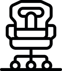 Poster - Simple line icon of a modern office chair, perfect for websites and apps related to office furniture