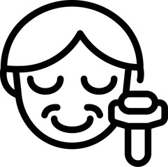 Poster - Smiling senior man using an electric razor for shaving his face