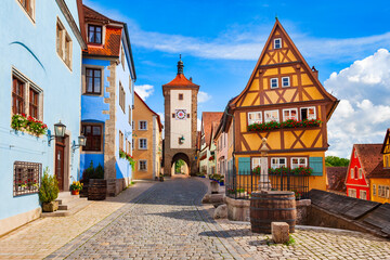 Canvas Print - Rothenburg ob der Tauber old town