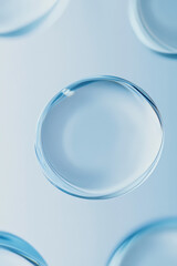Poster - Abstract background design with transparent circles of glass creating a smooth and clean aesthetic