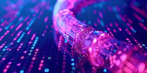 Poster - Abstract background of a neuro wire