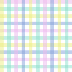 Wall Mural - multicolor gingham seamless pattern.pastel checkered tartan plaid repeat pattern.geometric vector ba