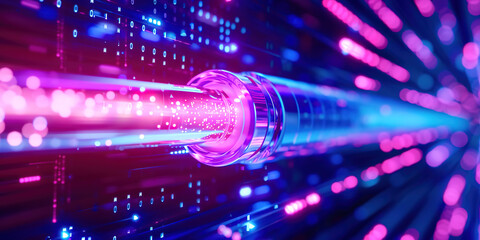 Poster - Abstract background of a neuro wire