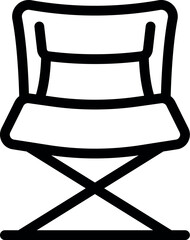 Wall Mural - Simple line icon of a folding chair, perfect for representing camping, hiking, or outdoor activities