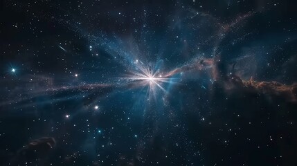 Wall Mural - an awe-inspiring and dramatic explosion in the universe captured with an intense burst of light and 