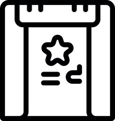 Poster - Bold line icon of a game cartridge, representing the world of video games and entertainment
