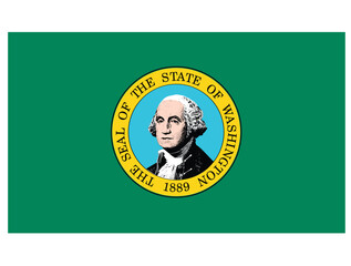 Sticker - Flag of the U.S. state of Washington