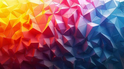 Poster - Abstract polygonal background with sharp angles and bold colors