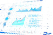 © Who is Danny - Financial data chart with bars and graphs overlaid with code, isolated on a white background. Concept of data analysis and technology. 3D Rendering