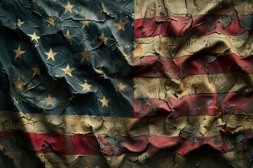 Wall Mural - Proudly Waving: American Flag Background for Memorial Day or 4th of July Celebrations