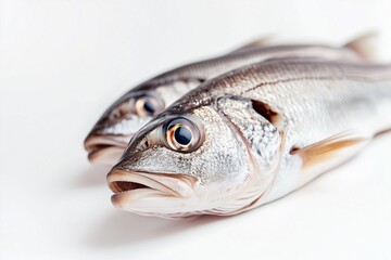 Wall Mural - fresh fish isolated on white background