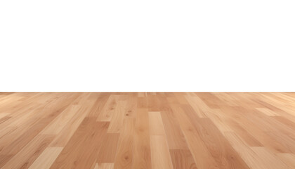 empty wooden floor isolated on transparent background cutout