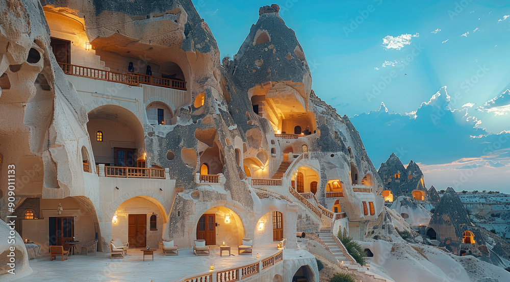 Built into the rocks and mountainside in ultra-high resolution, the ...