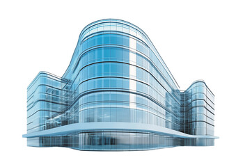 Wall Mural - Modern office buildings on a bright uniform background.