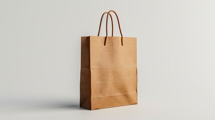 Wall Mural - Bag mockup of a reusable shopping bag with a modern design, isolated on a white background