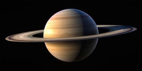 Wall Mural - of planet Saturn isolated on background, Saturn, astronomy, space, ringed planet, celestial body, gas giant